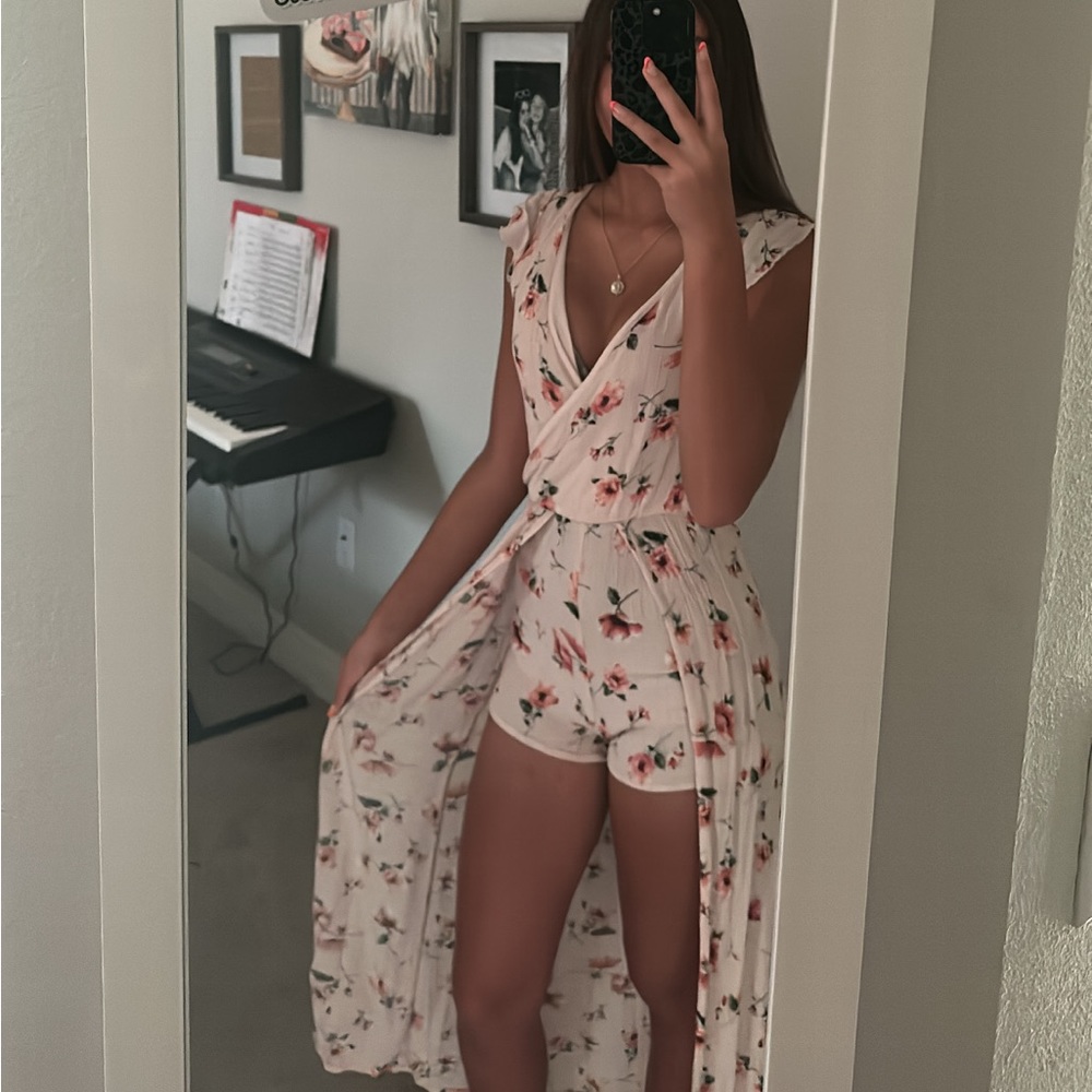 floral rhomper/ dress